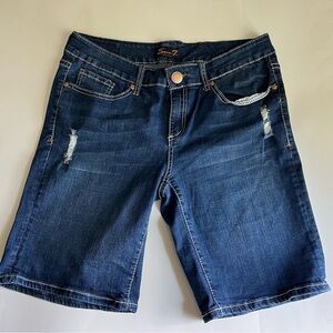 Seven 7 jeans Jorts Bermuda Shorts Womens Mid Rise Stretch Jean Denim Size 14